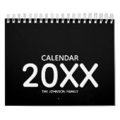 Modern Zwart en Wit 2026 Kalender (Hoes)