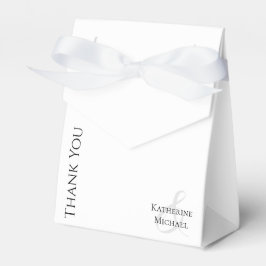 Modern zwart en wit-bruiloft dank u bedankdoosjes