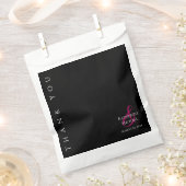 Modern zwart en wit-bruiloft dank u- bedankzakje (Geknipt)