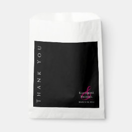 Modern zwart en wit-bruiloft dank u- bedankzakje