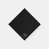 Modern zwart en wit-bruiloft- servet (Hoek)