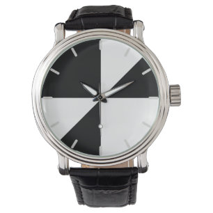 Modern Zwart en Wit Horloge