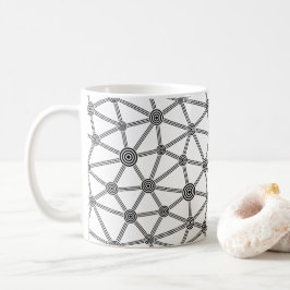 Modern zwart en wit koffiemok