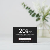 Modern Zwart en Wit Korting Koppelingslogo QR (Staand voorkant)