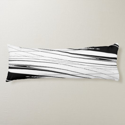 Modern zwart en wit lichaam kussen (Voorkant)