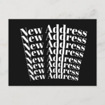 Modern Zwart En Wit Nieuw Adres Aankondiging