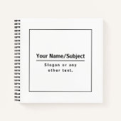 Modern zwart en wit notitieboek (Voorkant)