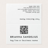 Modern Zwart en Wit QR-code Professioneel Kaart (Buitenkant ongevouwen)