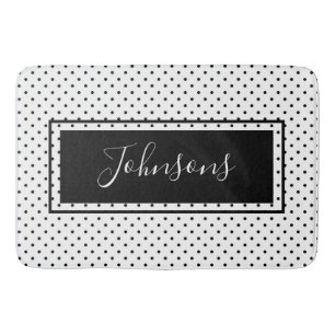 Modern Zwart en Wit Stippenpatroon Badmat