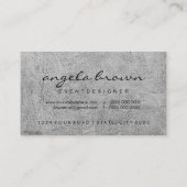 Modern zwart en wit visitekaartje (Achterkant)