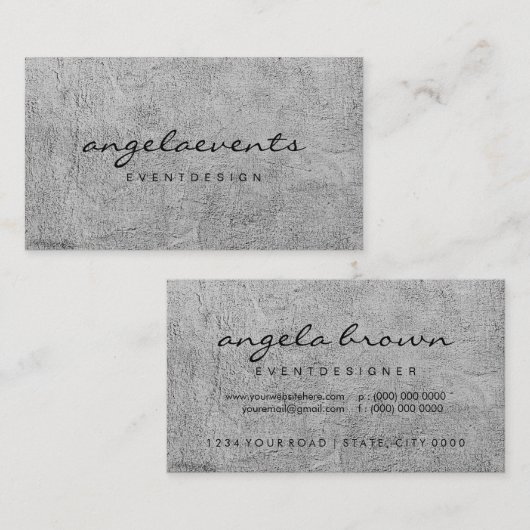 Modern zwart en wit visitekaartje (Voorkant / Achterkant)