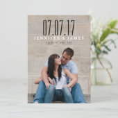 MODERN ZWART EN WITTE BEWAREN DE DATUURKAART SAVE THE DATE (Staand voorkant)