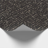 Modern zwart en zilver compositie boek patroon cadeaupapier (Hoek)