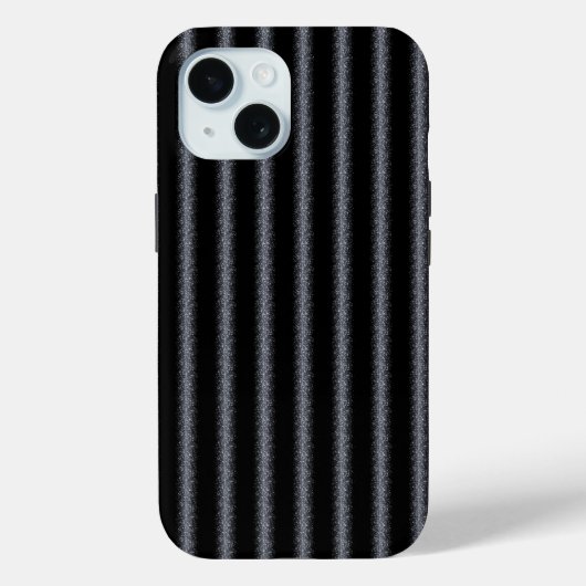 Modern zwart en zilver glitter Case-Mate iPhone case (Achterkant)