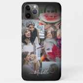 Modern zwart fotocollage 6 Afbeelding iPhone hoesj Case-Mate iPhone Case (Achterkant)