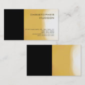 Modern zwart gele Visitekaartje (Voorkant / Achterkant)