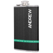 Modern zwart gepersonaliseerd heupfles (Links)