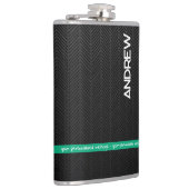 Modern zwart gepersonaliseerd heupfles (Rechts)