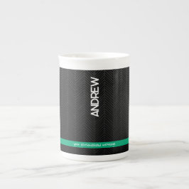 Modern zwart gepersonaliseerd porselein kop