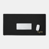 Modern Zwart geruit goud monogrammed stijlvol Bureaumat (Keyboard & Muis)