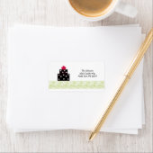 Modern Zwart Geschenk Met Rolontwerp Etiket (Insitu)