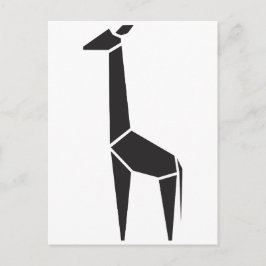 Modern zwart giraffe-symbool briefkaart
