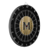 Modern zwart Gold Classic Monogram Dartbord (Voorkant Links)