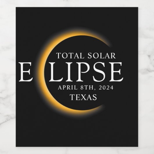 Modern Zwart & Goud 2024 Aangepaste Zonneverduiste Wijn Etiket (Enkel label)