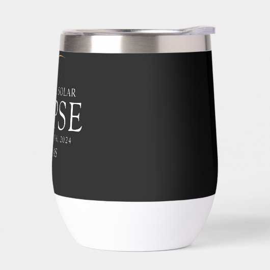 Modern Zwart & Goud 2024 Texas Totale Zonsverduist (Links)