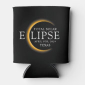 Modern Zwart & Goud 2024 Texas Totale Zonsverduist Blikjeskoeler (Voorkant)