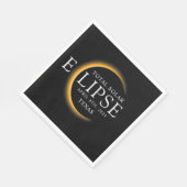 Modern Zwart & Goud 2024 Texas Totale Zonsverduist Servet (Hoek)