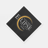 Modern Zwart & Goud 2024 Texas Totale Zonsverduist Servet (Hoek)