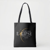 Modern Zwart & Goud 2024 Texas Totale Zonsverduist Tote Bag (Voorkant)