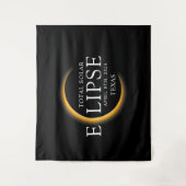 Modern Zwart & Goud 2024 Texas Totale Zonsverduist Wandkleed (Voorkant)