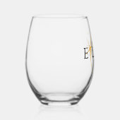 Modern Zwart & Goud 2024 Texas Totale Zonsverduist Wijnglas Zonder Voet (Rechts)