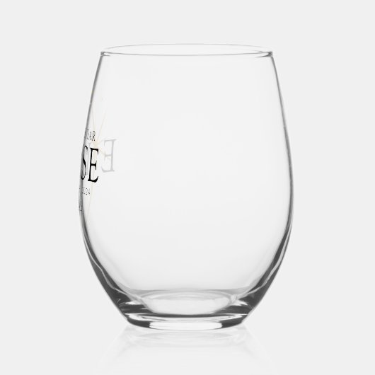 Modern Zwart & Goud 2024 Texas Totale Zonsverduist Wijnglas Zonder Voet (Links)