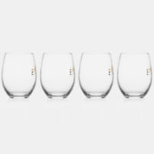 Modern Zwart & Goud 2024 Texas Totale Zonsverduist Wijnglas Zonder Voet (Rechts)