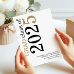 Modern Zwart Goud 2025 Afstuderen Save The Date<br><div class="desc">De moderne zwarte gouden tekst 2025 wit Afstuderen. Digitaal beschikbaar en geprint. Een eigentijds typografisch ontwerp met stijlvolle grote typografie gedraaid en naar de linkerkant aan de bovenkant in zwart en goud. Personaliseer eenvoudig de rest van de tekst.</div>