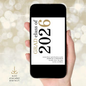 Modern Zwart Goud 2026. Afstuderen Save The Date