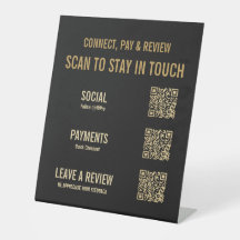 Modern Zwart Goud 3 QR Code | Socials Pay Review