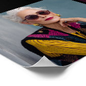 Modern Zwart goud 60e verjaardag 4 Foto Welkom Poster (Hoek)