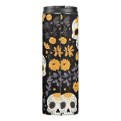 Modern Zwart Goud Aanpassen Halloween Gift Skull Thermosbeker (Achterkant)