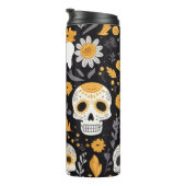 Modern Zwart Goud Aanpassen Halloween Gift Skull Thermosbeker (Geroteerd rechts)
