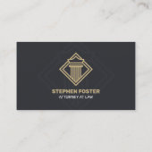 Modern Zwart Goud Advocaat, Notaris, Advocaat Visitekaartje (Achterkant)