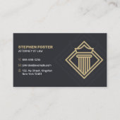 Modern Zwart Goud Advocaat, Notaris, Advocaat Visitekaartje (Voorkant)