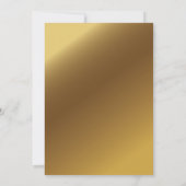 Modern Zwart Goud Afstuderen Menu Kaart (Achterkant)