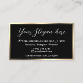 Modern zwart goud beige ombre schoonheid wimpers i visitekaartje (Achterkant)