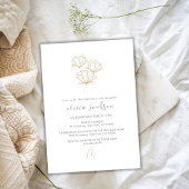 Modern Zwart Goud Bloem Doopmeisje Dop Kaart