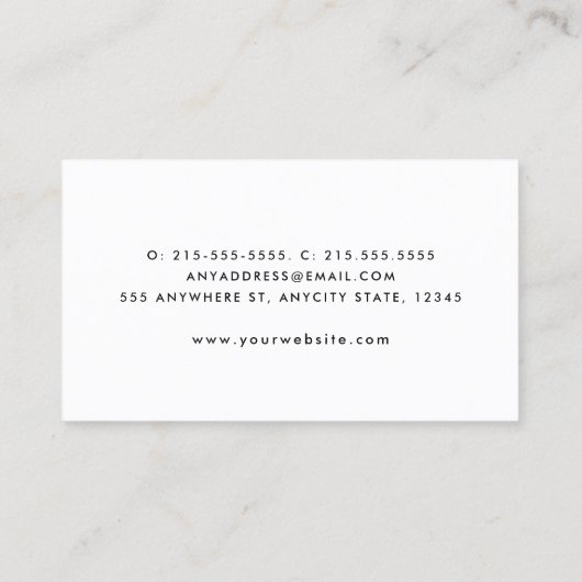 Modern Zwart Goud Border Visitekaartje (Achterkant)