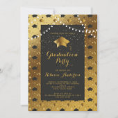 Modern zwart goud eenvoudige minimalist kaart (Voorkant)